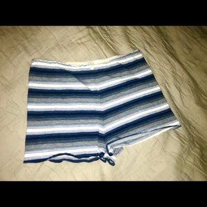 Blue and grey sleep shorts